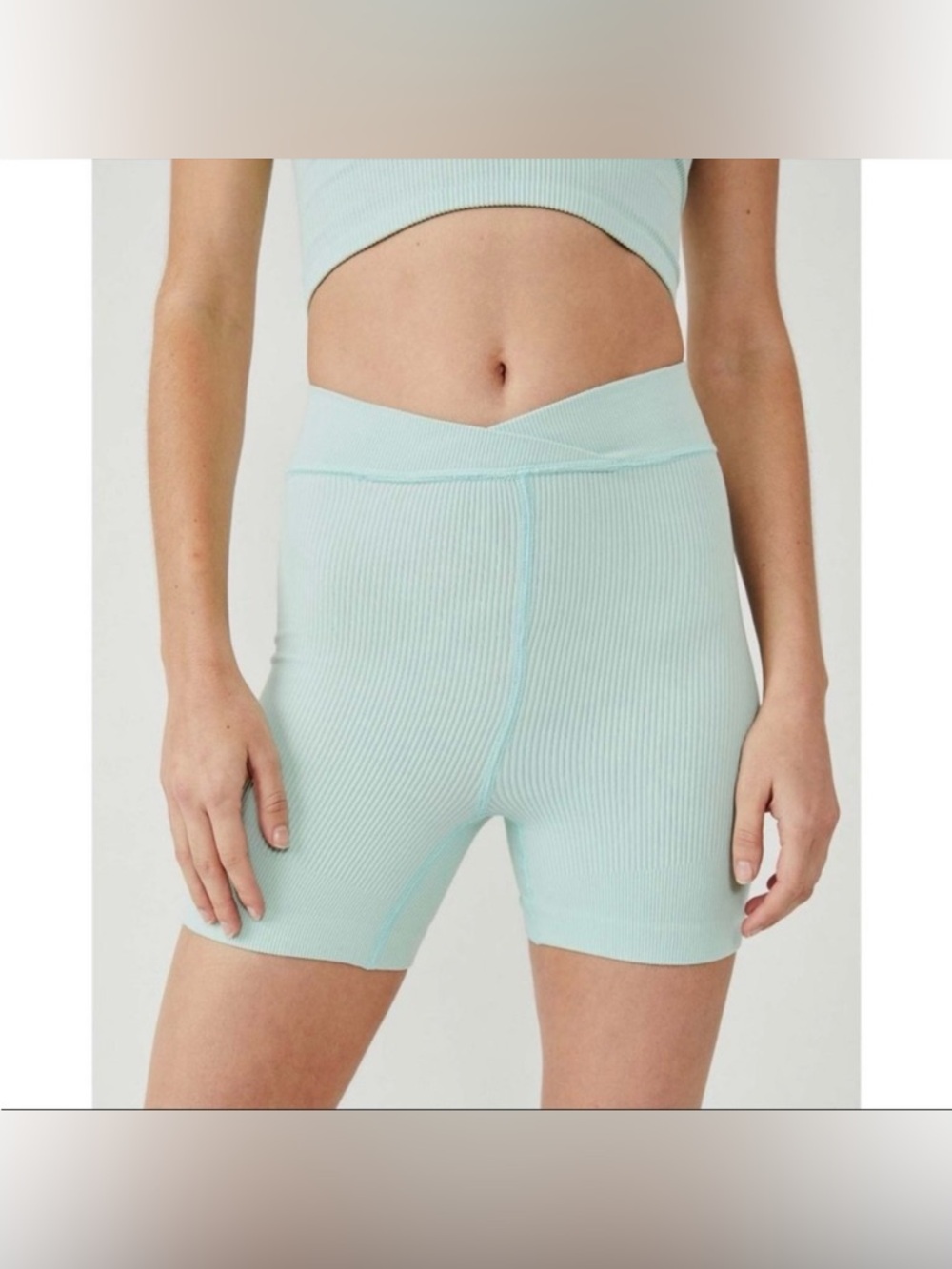 Free People Movement Ribbed Free Throw Shorts Small NWOT